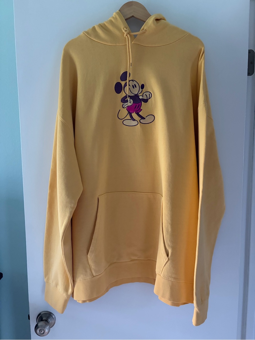 Disney Mickey Mouse Yellow 3X Genuine Pullover Hoodie 100% Organic Cotton - Picture 2 of 11
